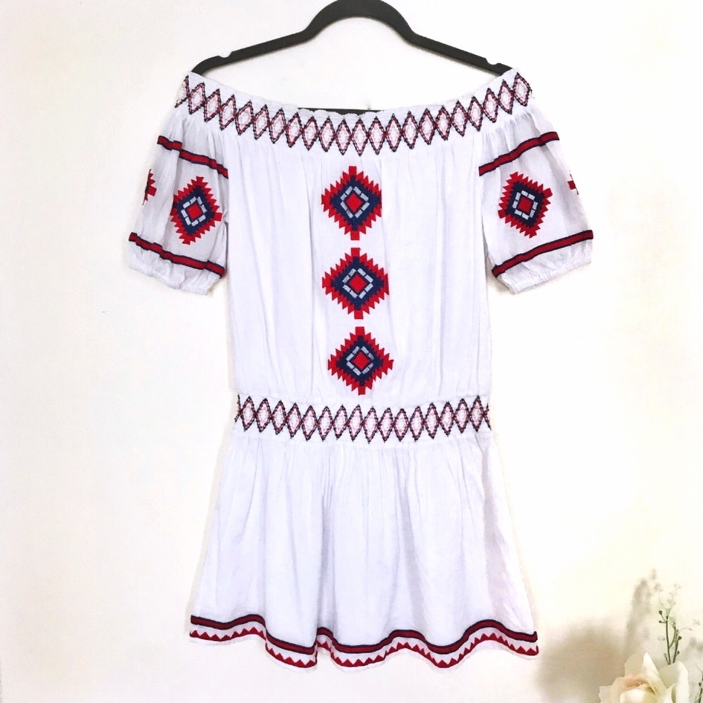 Anthro TulaRosa Embroidered Off-Shoulder Dress | S